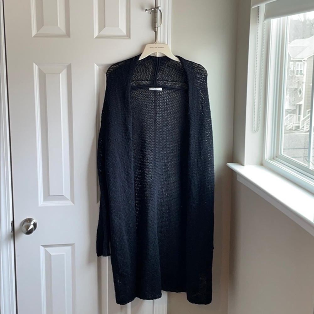 MM LAFLEUR Mary long black knit cardigan women’s